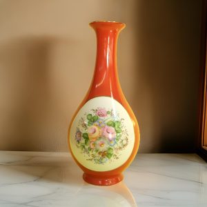 Blossoming Peony Red Porcelain Vase