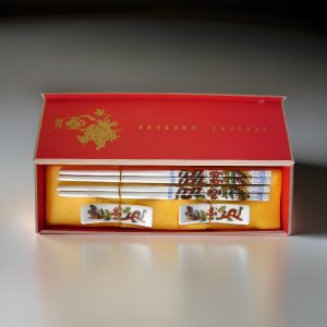 Dragon's Blossoming – Two Pairs of Blue Porcelain Chopsticks Gift Set