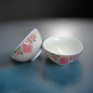 Enchanted Rose Blossoms White Porcelain Dishes – Four Dishes