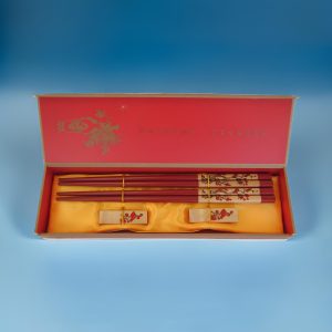 Enflowered Orchids – Two Pairs of Blue Porcelain Chopsticks Gift Set