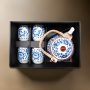 Flowery Forest Tea Set - One Teapot and Four Cups