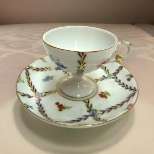 Flowery Maze Porcelain Cup with Small Plate