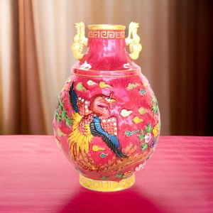Great Abundance Pink Phoenix Vase