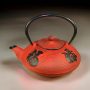 Harmonious Emergence Red Cast Iron Teapot