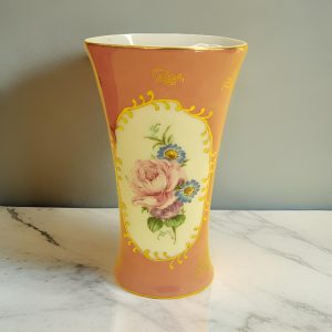 Lucky Bamboo Peony Porcelain Vase