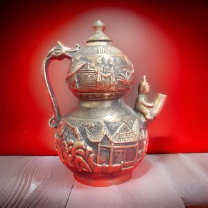 A Noble Chinese Life Copper Teapot