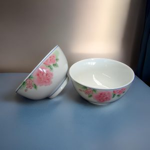 Enchanted Rose Blossoms White Porcelain Dishes – Four Dishes