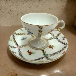 Flowery Maze Porcelain Cup with Small Plate