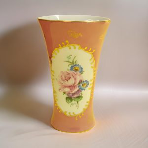 Lucky Bamboo Peony Porcelain Vase