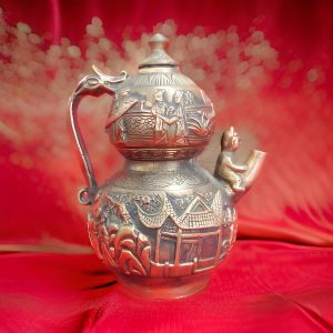 A Noble Chinese Life Copper Teapot