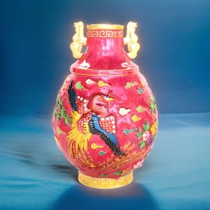 Great Abundance Pink Phoenix Vase