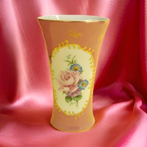 Lucky Bamboo Peony Porcelain Vase