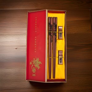 Dragons Story – Two Pairs of Wooden Chopsticks Gift Set
