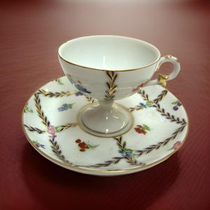 Flowery Maze Porcelain Cup with Small Plate
