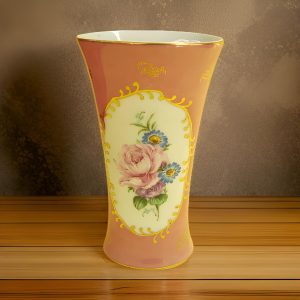 Lucky Bamboo Peony Porcelain Vase
