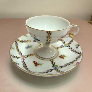 Flowery Maze Porcelain Cup with Small Plate