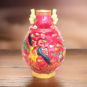 Great Abundance Pink Phoenix Vase