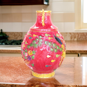 Great Abundance Pink Phoenix Vase