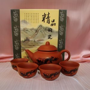 Dragon's Flight Traditional Chinese Porcelain Tea Set