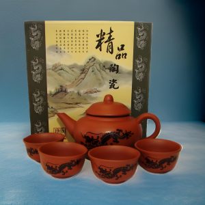Dragon's Flight Traditional Chinese Porcelain Tea Set